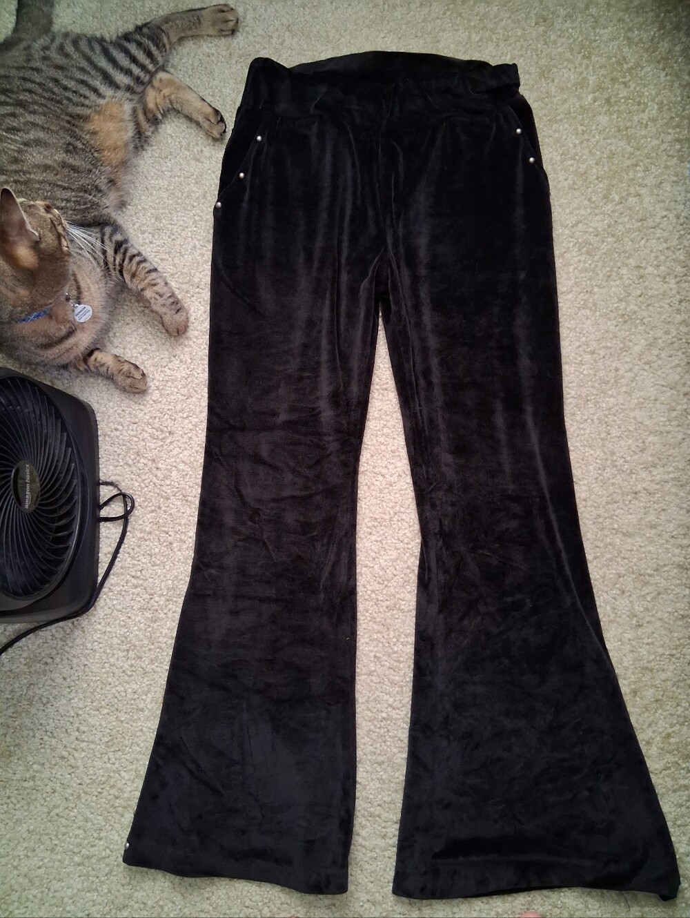 Women's Crazy Train velour flare pants